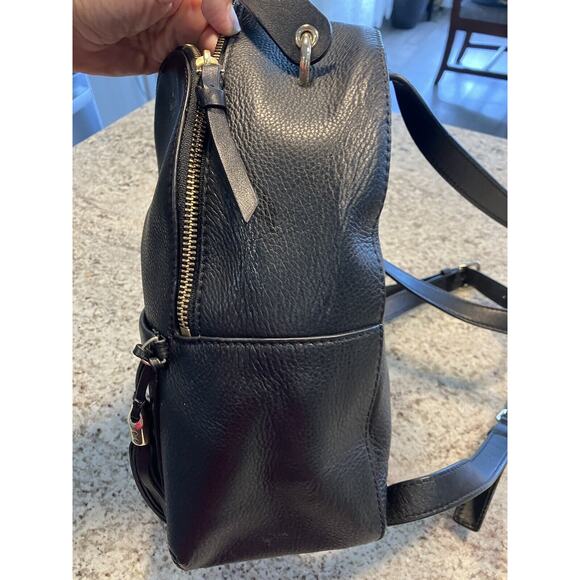 KATE SPADE NICOLE LARCHMONT AVE BACKPACK BLACK LEATHER TRAVEL SCHOOL BAG - Picture 7 of 12